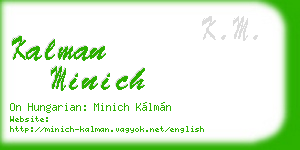 kalman minich business card
